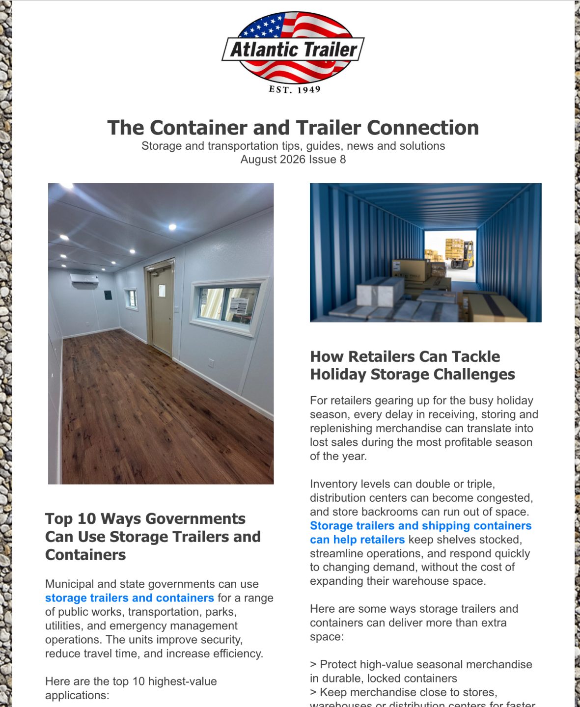 August 2026 Container and Trailer Connection Newsletter